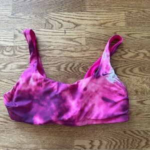 New without tags Nike Tie Dye Scoop Neck Bralette Bikini Swim‎ Top Pink Prime XL